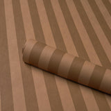 Schumacher Edwin Stripe Medium Terracotta Wallpaper