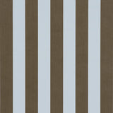 Schumacher Edwin Stripe Medium Brown & Sky Wallpaper