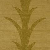 Schumacher Acanthus Stripe Sisal Celery Wallpaper