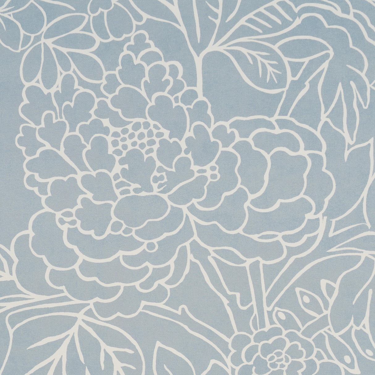 Schumacher Chiang Mai Dragon Silhouette Ciel De Provence Wallpaper