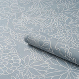 Schumacher Chiang Mai Dragon Silhouette Ciel De Provence Wallpaper