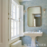 Schumacher Chiang Mai Dragon Silhouette Ciel De Provence Wallpaper