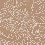 Schumacher Chiang Mai Dragon Silhouette Mediterranean Spice Wallpaper