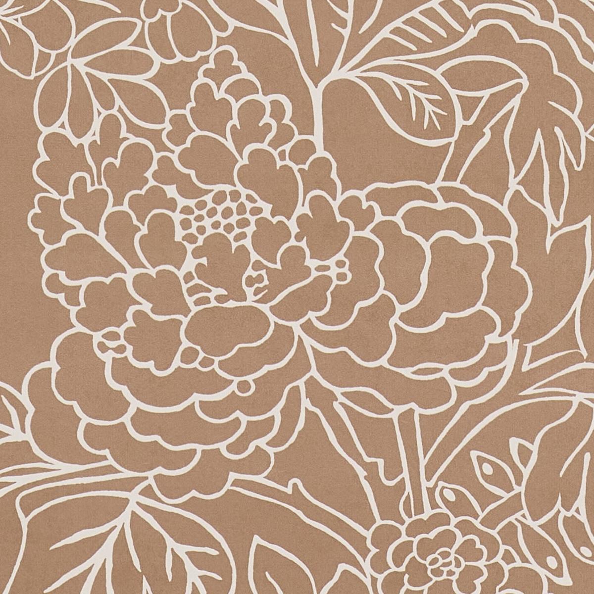 Schumacher Chiang Mai Dragon Silhouette Mediterranean Spice Wallpaper