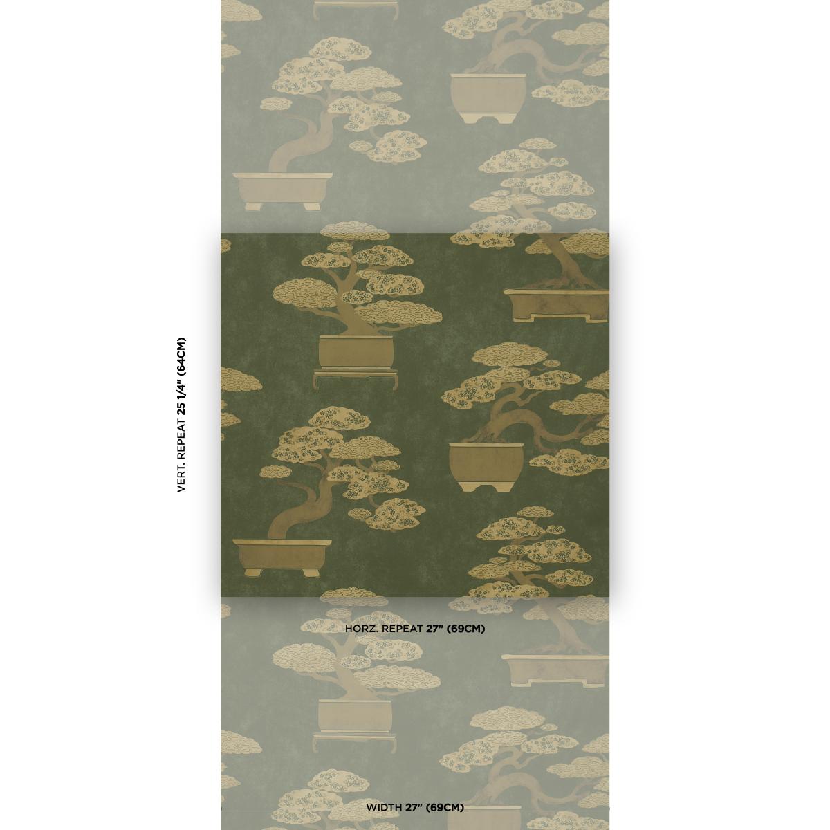 Schumacher Bonsai Tree Olive Wallpaper