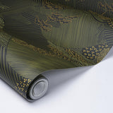 Schumacher Nikko Black Wallpaper