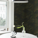 Schumacher Nikko Black Wallpaper