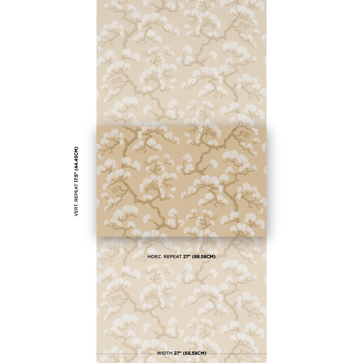 Schumacher Hinata Neutral Wallpaper