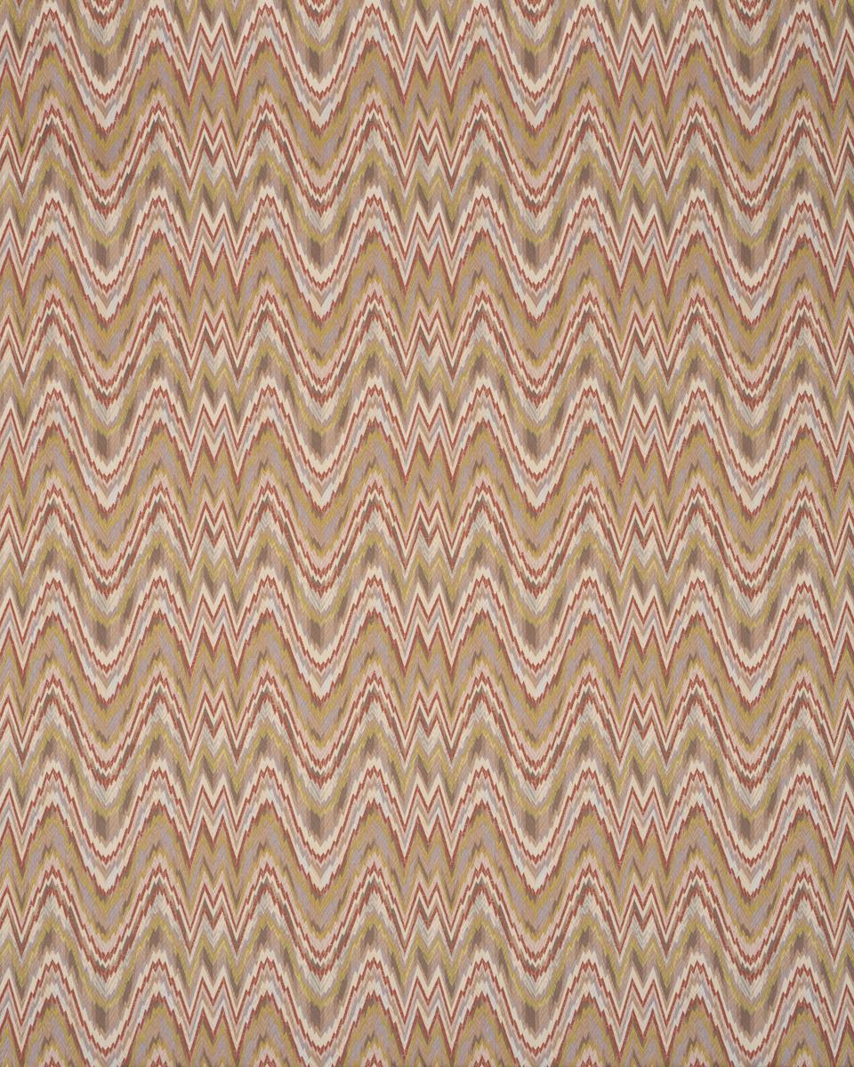 Schumacher Valkyrie Flame Stitch Terracotta Hills Fabric