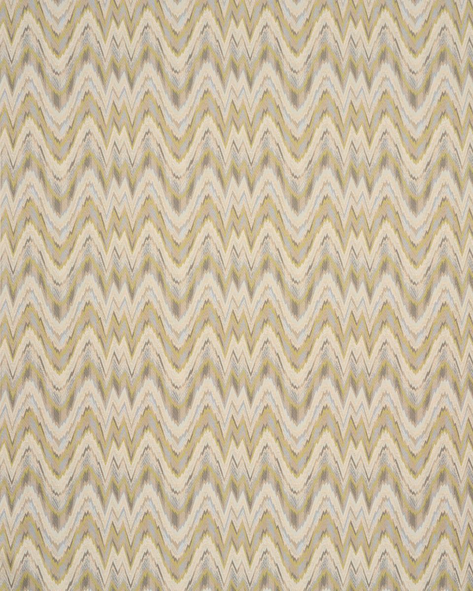 Schumacher Valkyrie Flame Stitch Lemon Sage Fabric