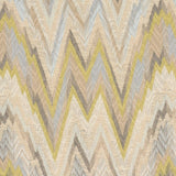 Schumacher Valkyrie Flame Stitch Lemon Sage Fabric