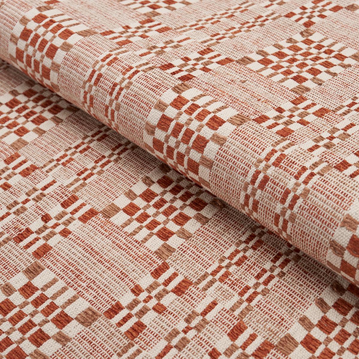 Schumacher Brimfield Terracotta Fabric