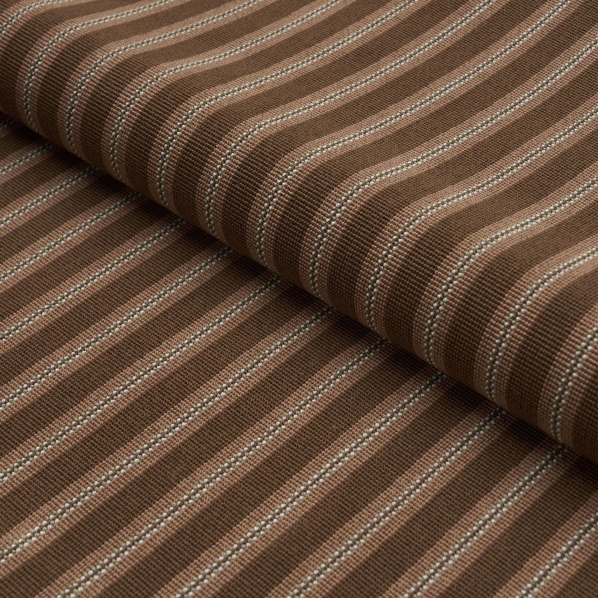 Schumacher Benson Stripe Pingl Chestnut Rose Fabric