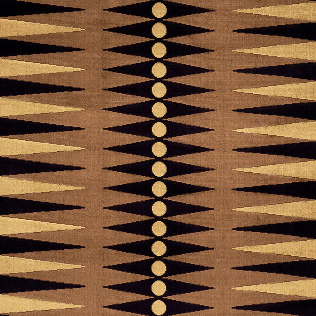 Schumacher Backgammon Cut Velvet Ochre Fabric