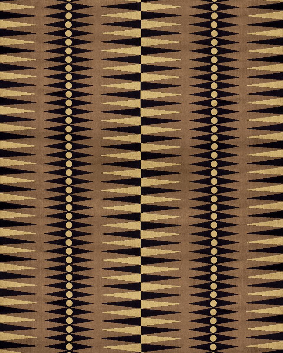 Schumacher Backgammon Cut Velvet Ochre Fabric