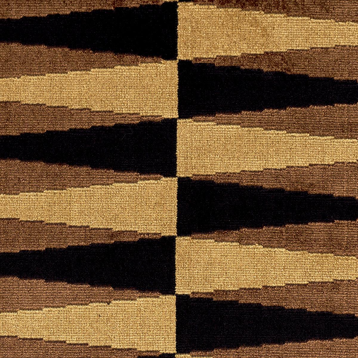 Schumacher Backgammon Cut Velvet Ochre Fabric