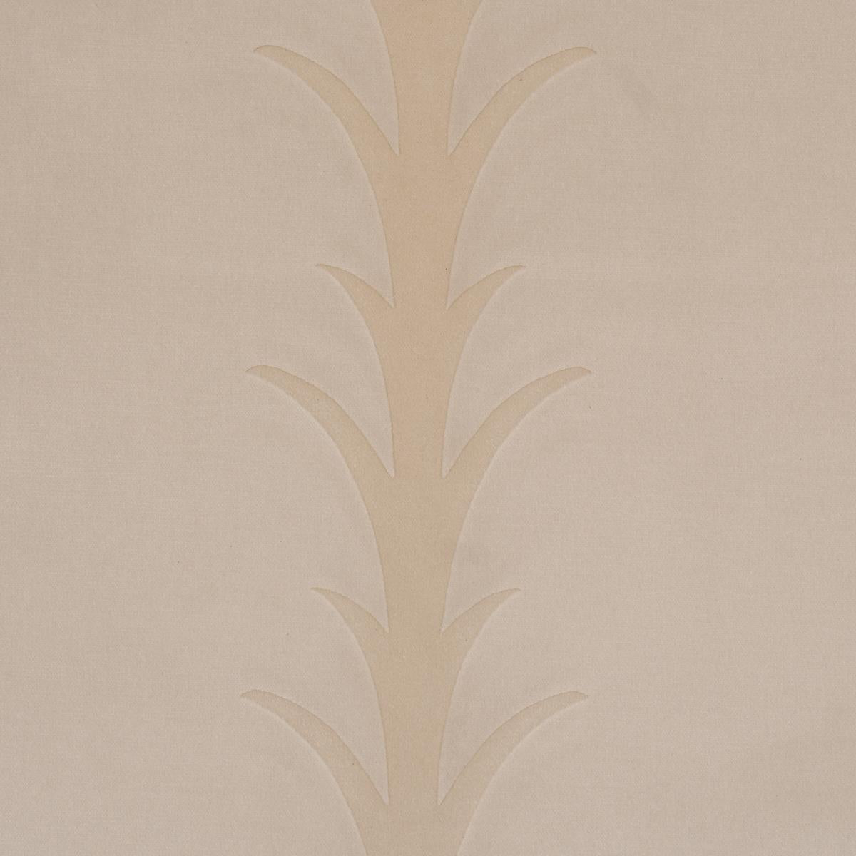 Schumacher Acanthus Stripe Velvet Mistral Sand Fabric