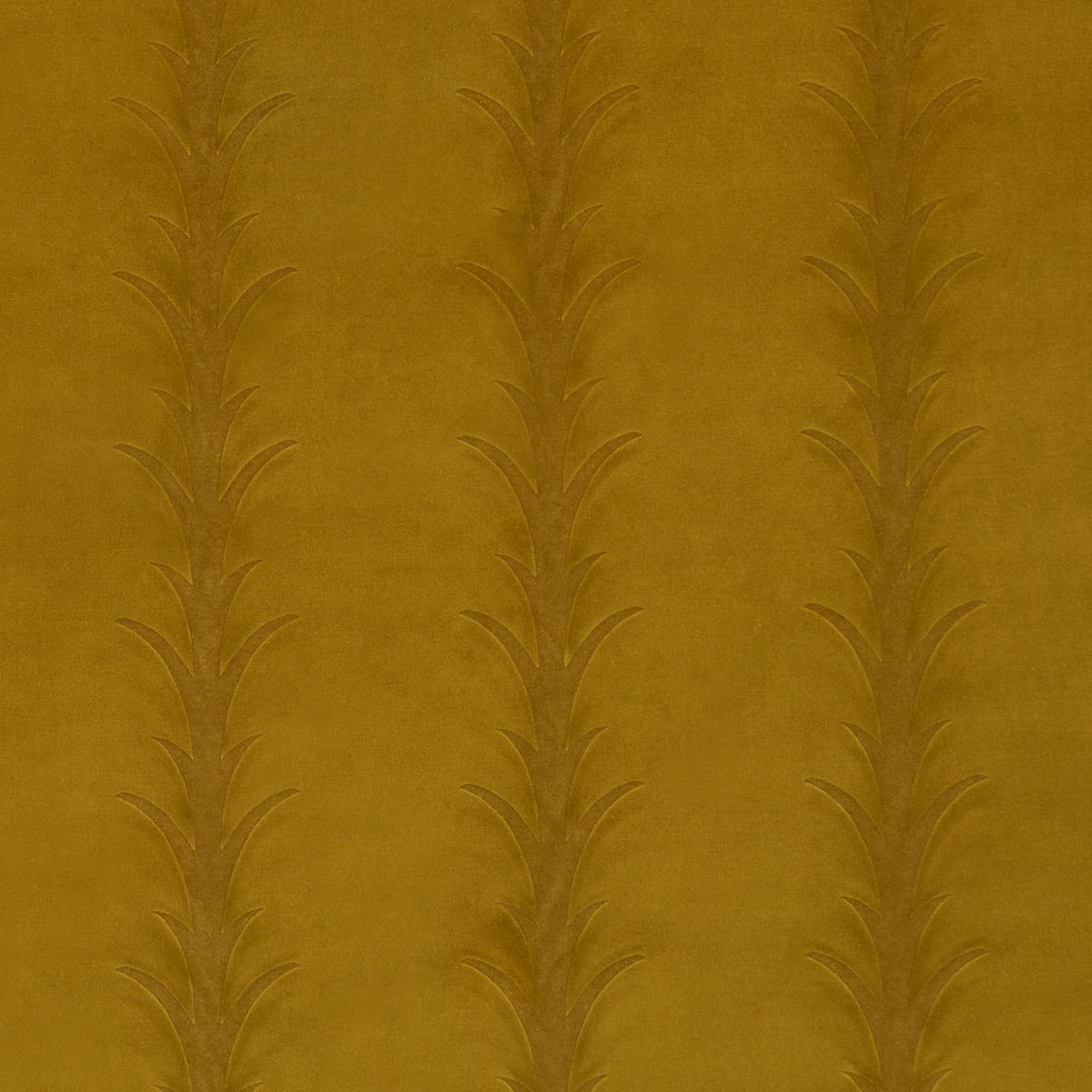 Schumacher Acanthus Stripe Velvet Olive Fabric