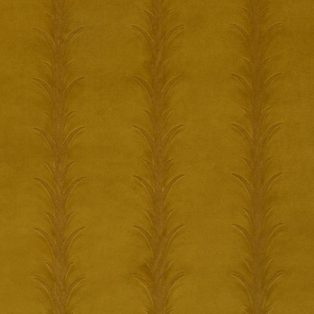 Schumacher Acanthus Stripe Velvet Olive Fabric