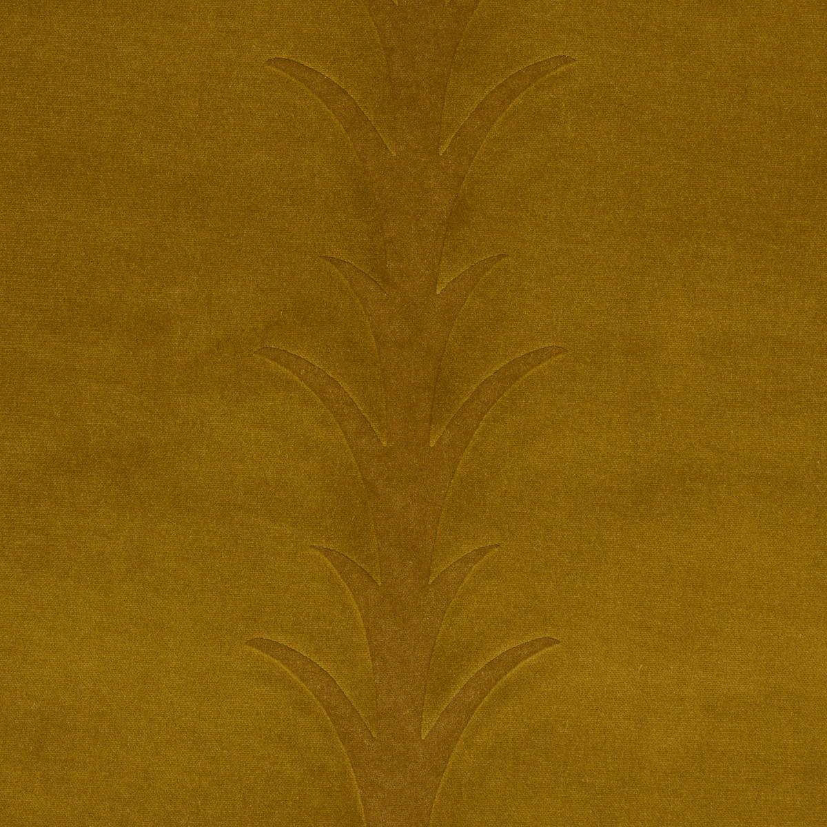 Schumacher Acanthus Stripe Velvet Olive Fabric