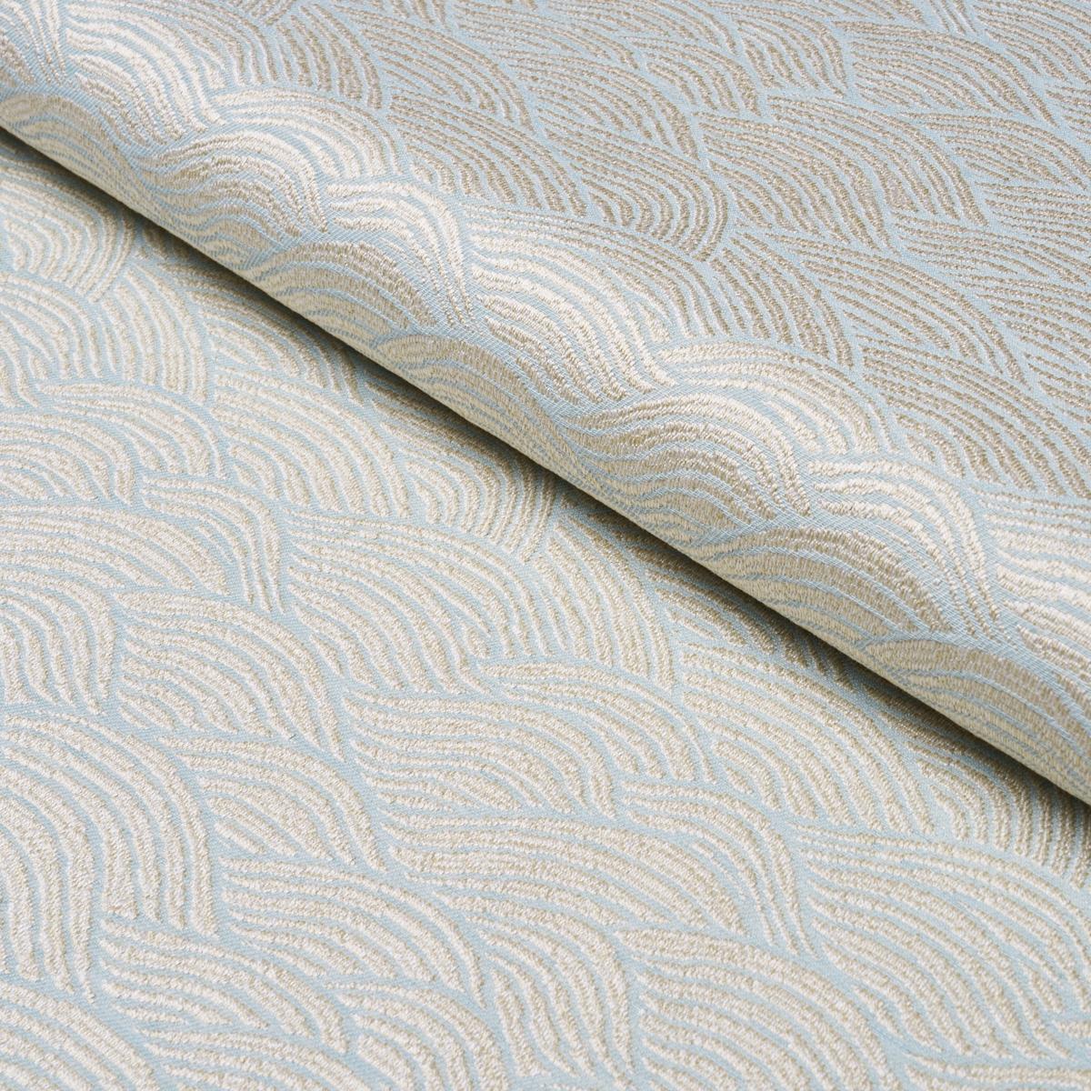 Schumacher Symphony Scallop Sky Fabric