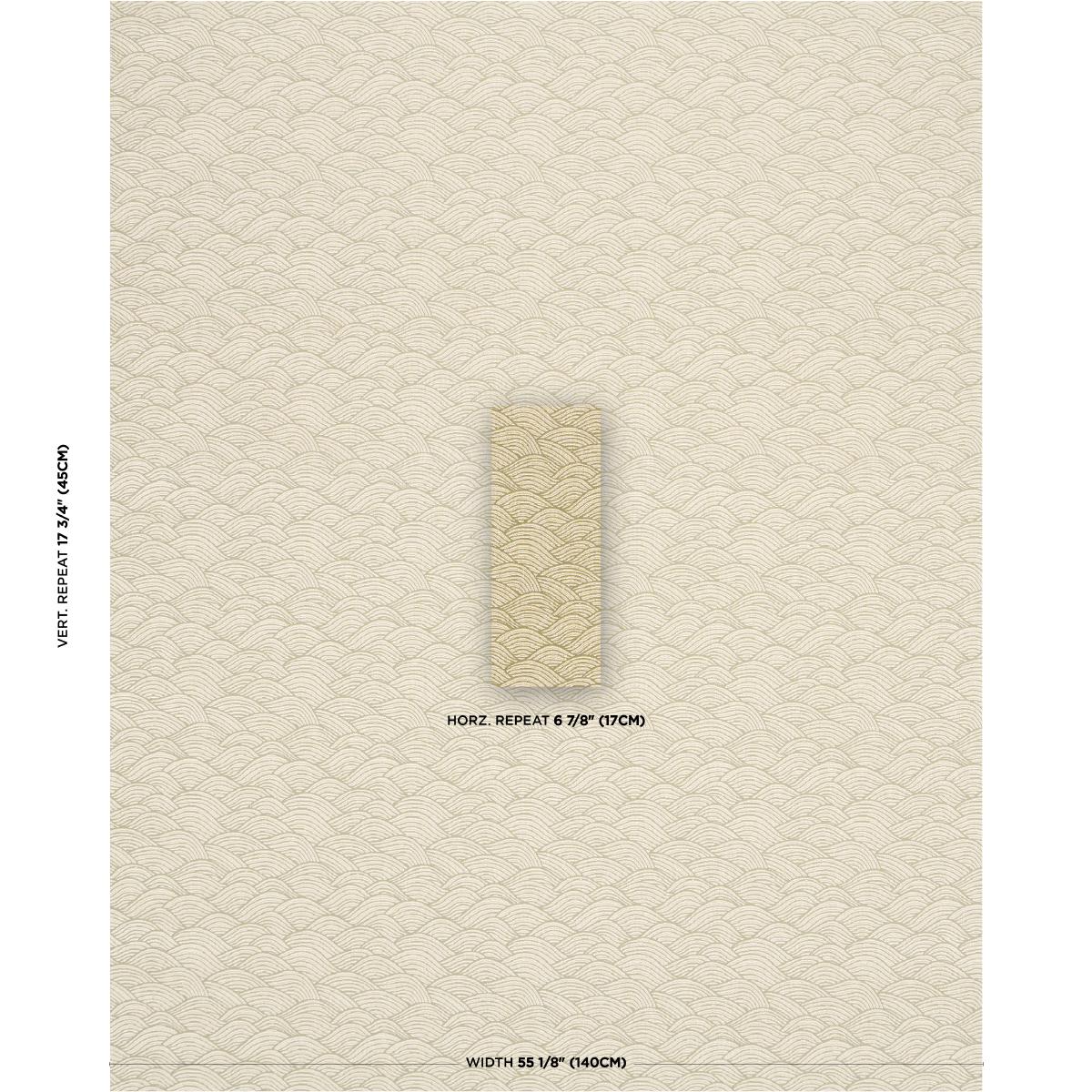 Schumacher Symphony Scallop Olive Fabric