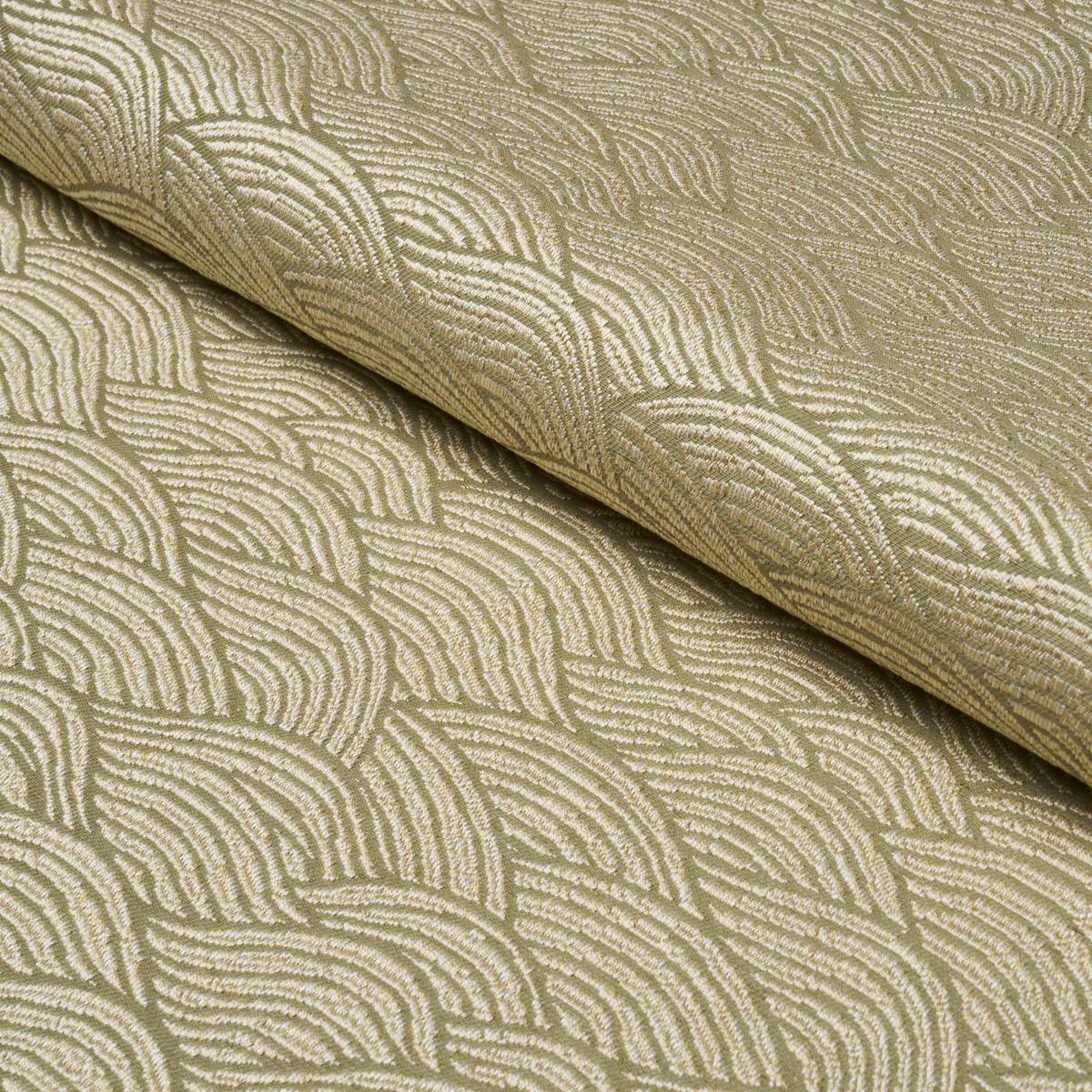 Schumacher Symphony Scallop Olive Fabric