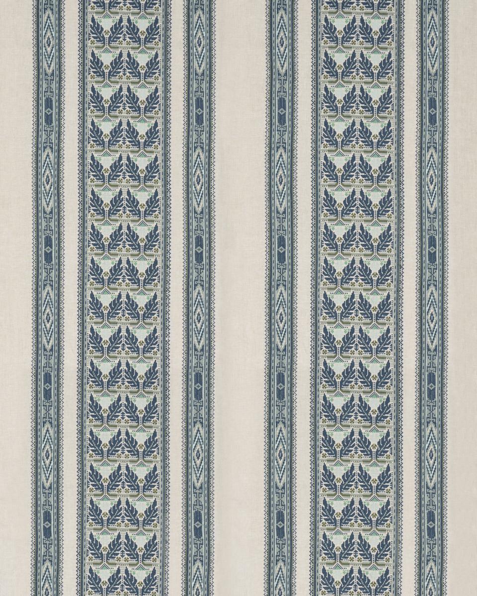 Schumacher Ayla Embroidery Ocean Fabric
