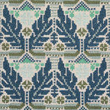 Schumacher Ayla Embroidery Ocean Fabric