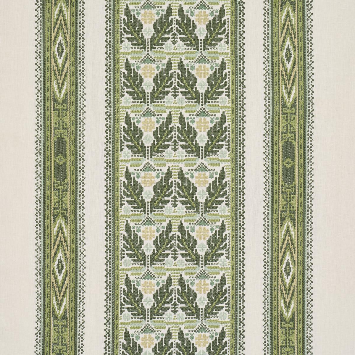 Schumacher Ayla Embroidery Green Fabric