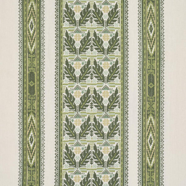 Schumacher Ayla Embroidery Green Fabric