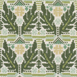 Schumacher Ayla Embroidery Green Fabric