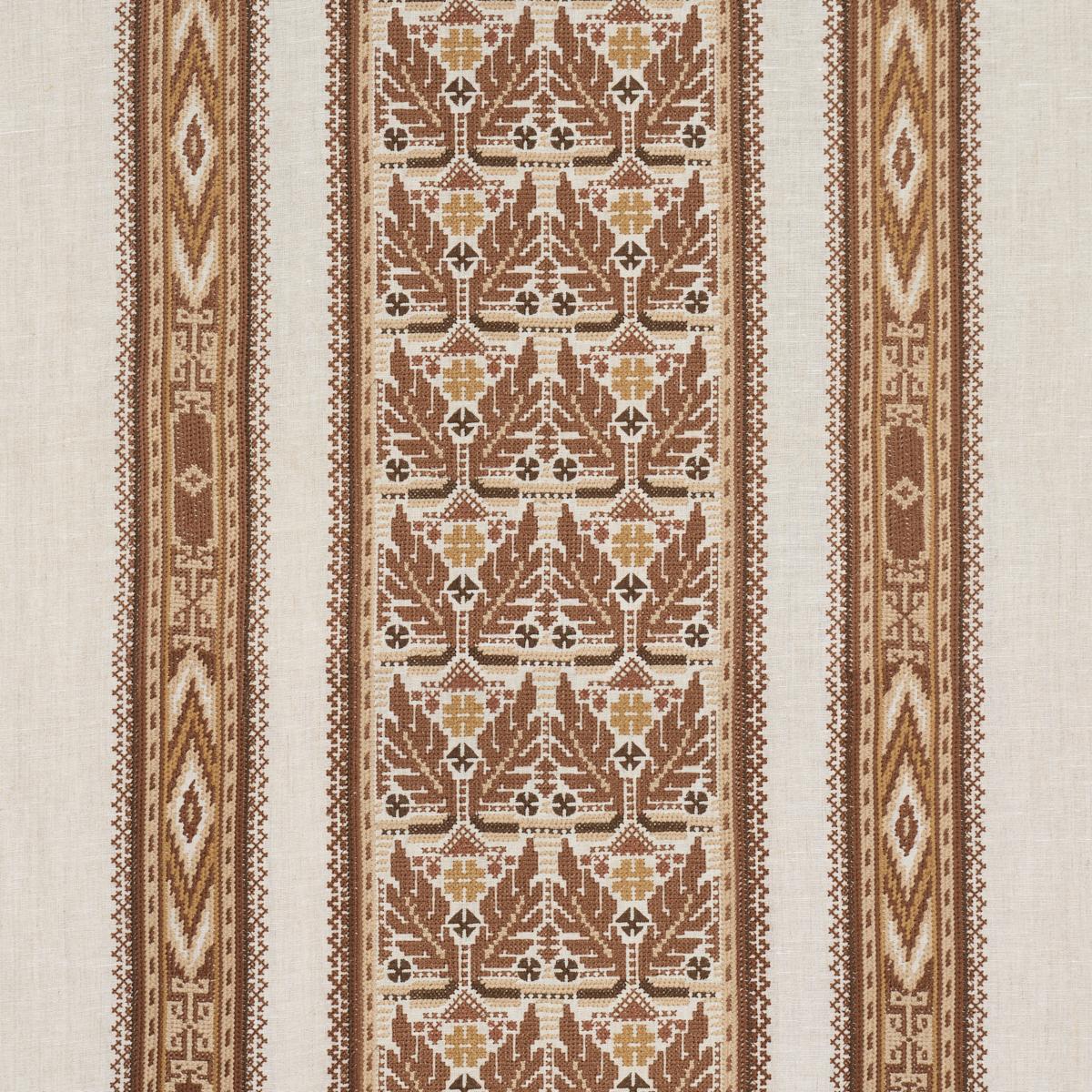 Schumacher Ayla Embroidery Spice Fabric