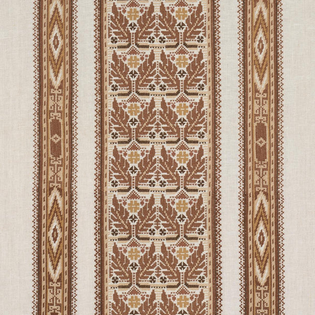 Schumacher Ayla Embroidery Spice Fabric