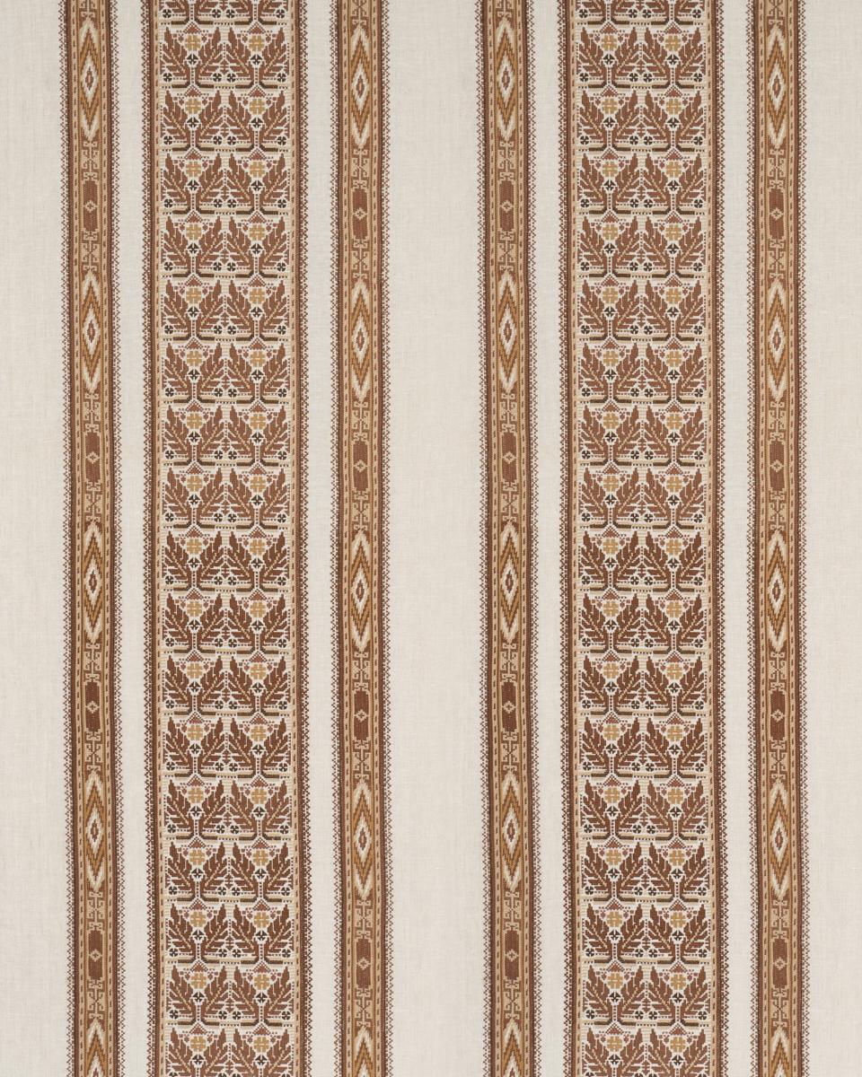 Schumacher Ayla Embroidery Spice Fabric