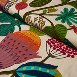 Schumacher Modern Botanical Embroidery Paradise Fabric