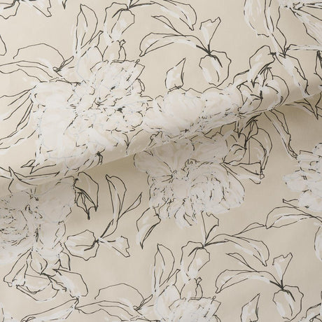 Schumacher Peony Silhouette Graphite Wallpaper