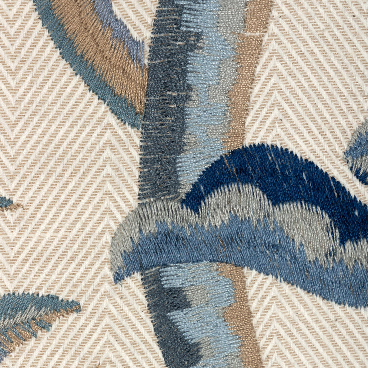 Lee Jofa DORTON EMBROIDERY INDIGO Fabric