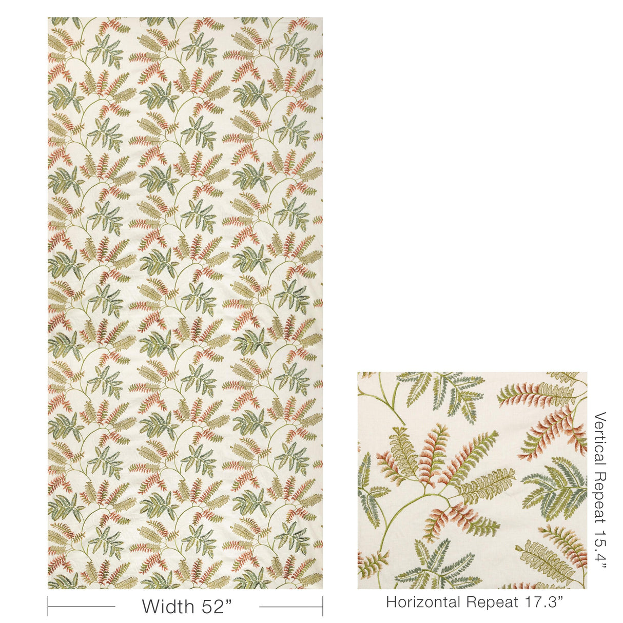 Lee Jofa ROYAL FERN EMB AUTUMN Fabric