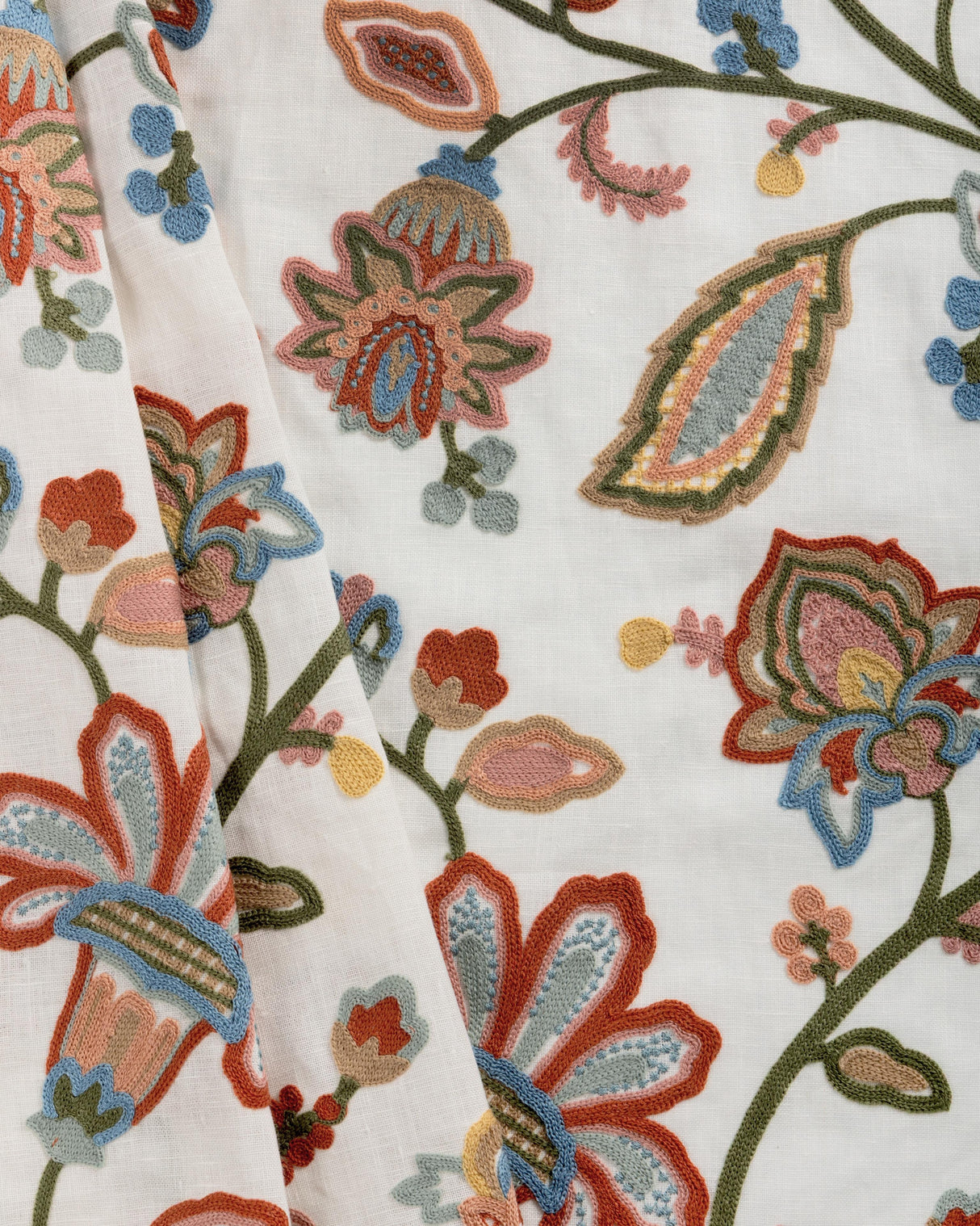 Lee Jofa WESTFIELD EMB IVORY/MULTI Fabric