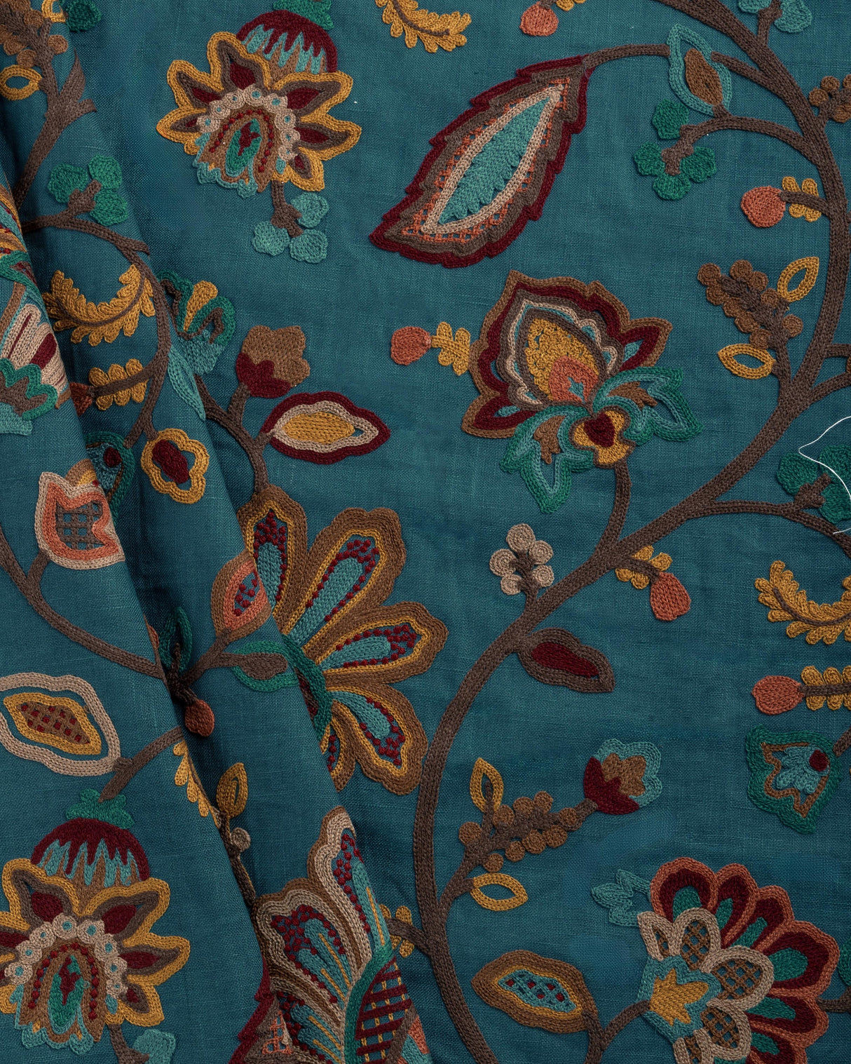 Lee Jofa WESTFIELD EMB TEAL/OCHRE Fabric