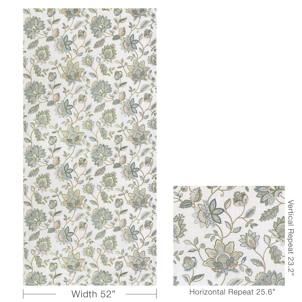 Lee Jofa MAYFAIR EMB OCEAN Fabric