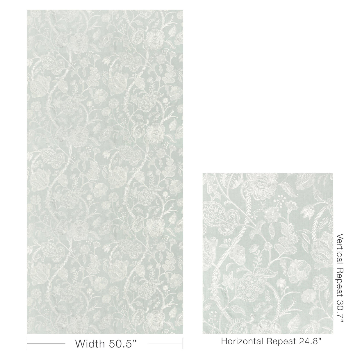 Lee Jofa SUMMERFIELD EMB AQUA Fabric