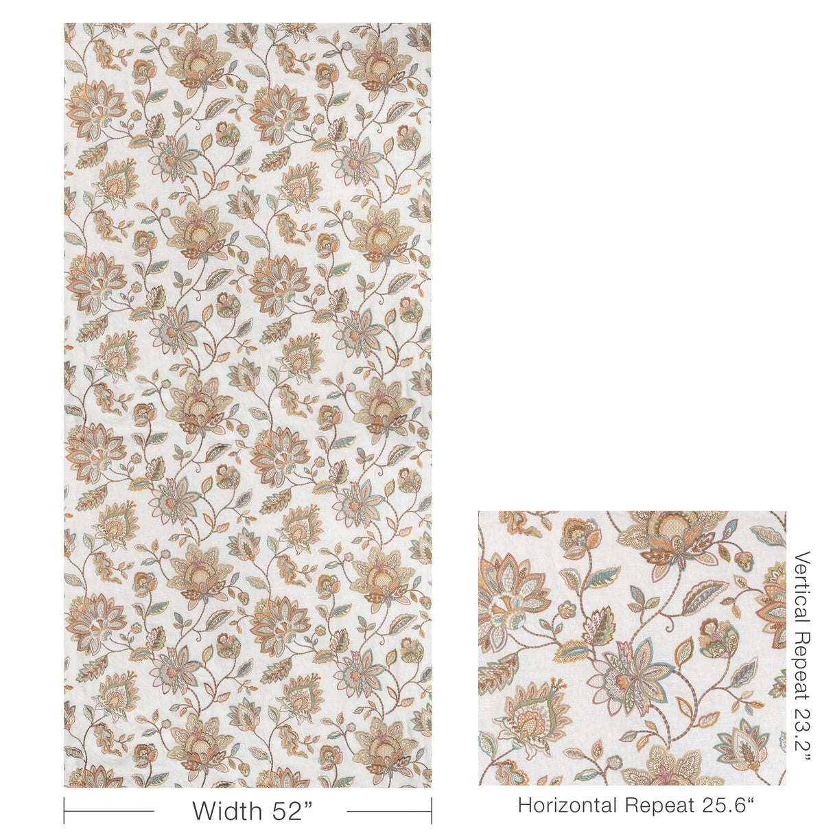 Lee Jofa MAYFAIR EMB TERRACOTTA Fabric