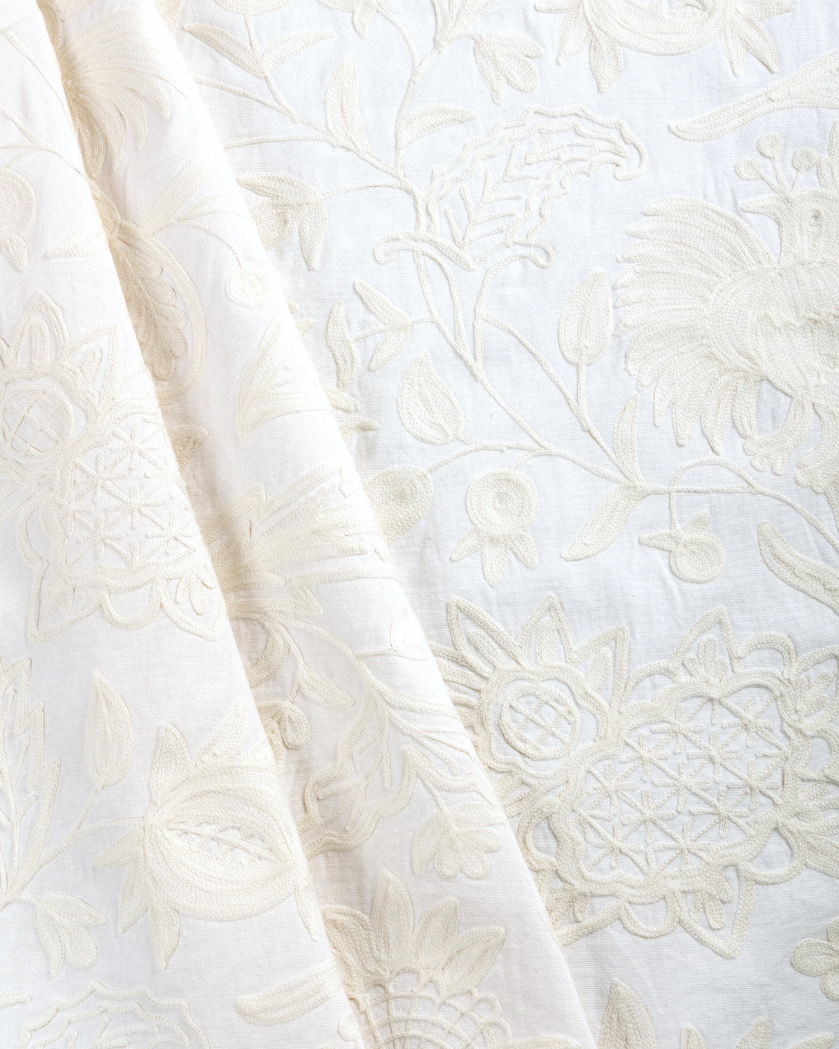 Lee Jofa FOLKLAND EMB IVORY Fabric