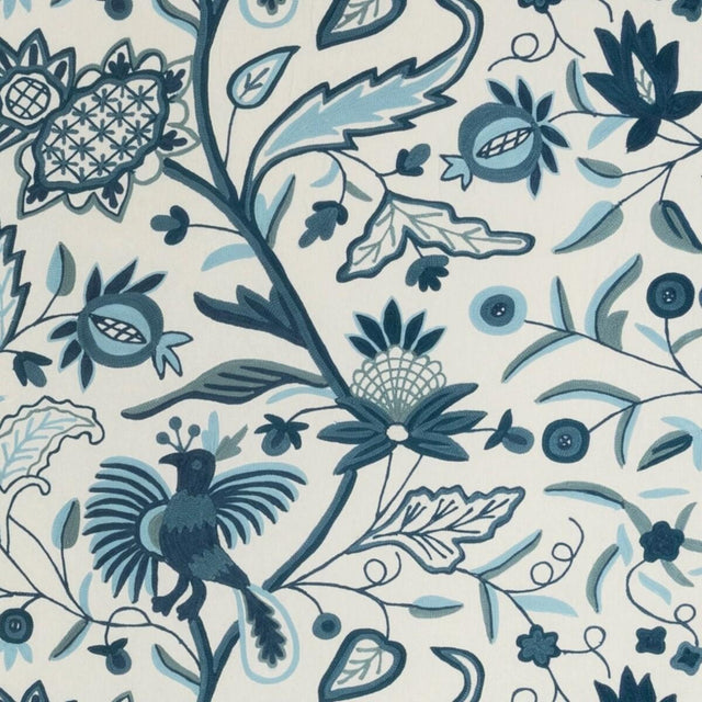 Lee Jofa FOLKLAND EMB INDIGO Fabric