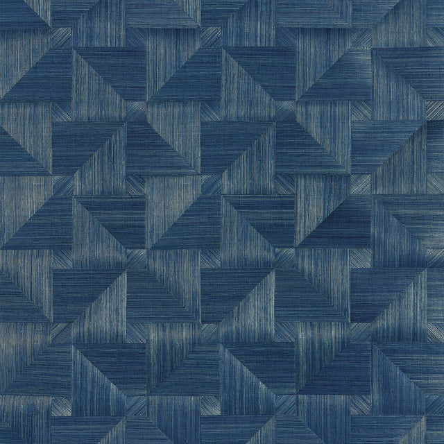 Thibaut Bali Weave Navy Wallpaper