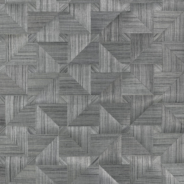 Thibaut Bali Weave Black Wallpaper