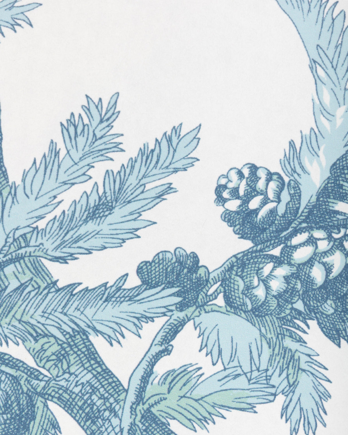 Brunschwig & Fils BRANCHES DE PIN WC AQUA Wallpaper