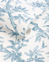Brunschwig & Fils BRANCHES DE PIN WC AQUA Wallpaper
